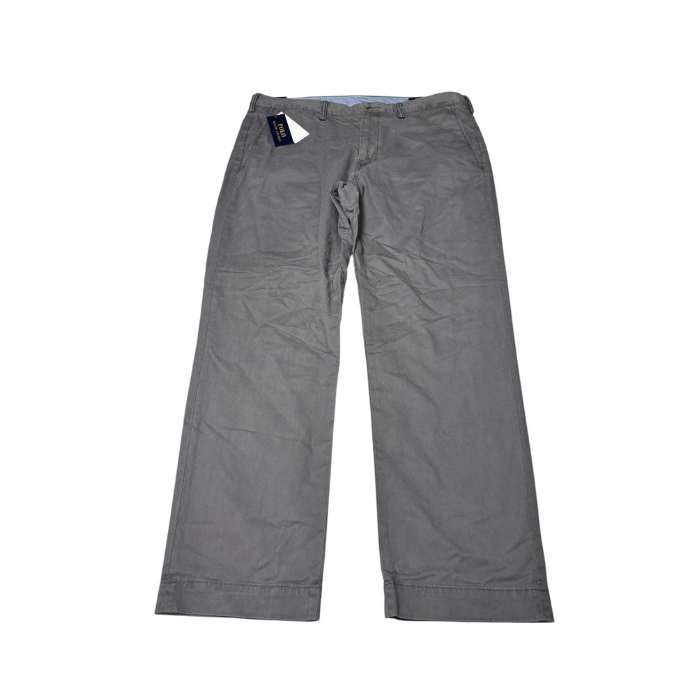NWT Polo Ralph Lauren Mens Stretch Straight Fit Chinos‎ Grey 36x30 710690138083